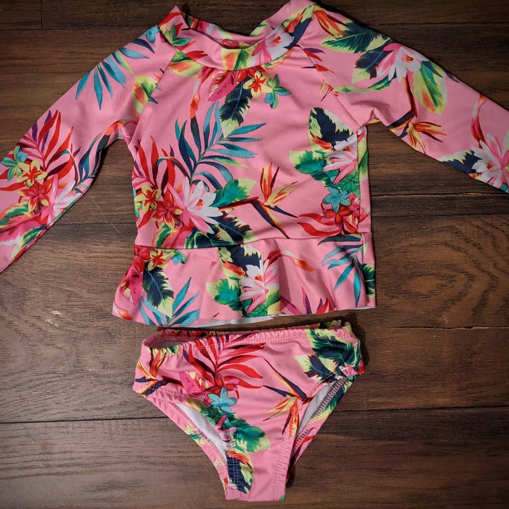 Floral girls swimsuit